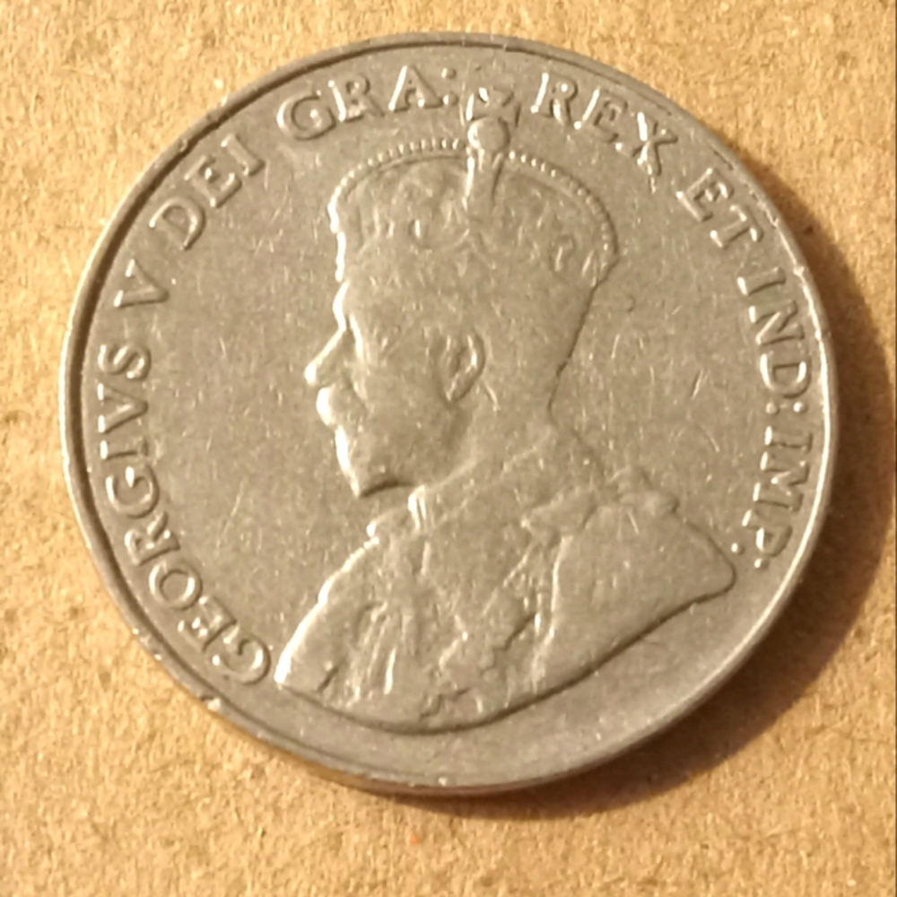 1934 Canada 5 Cents Coin